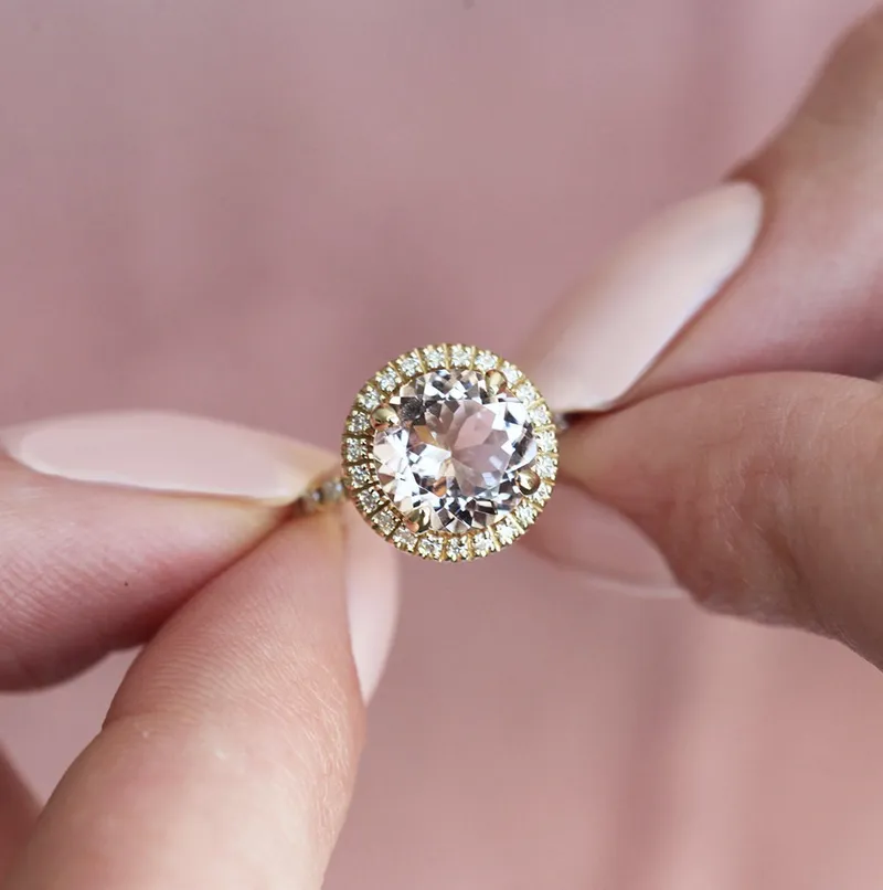 Yasmine Morganite Ring view 6