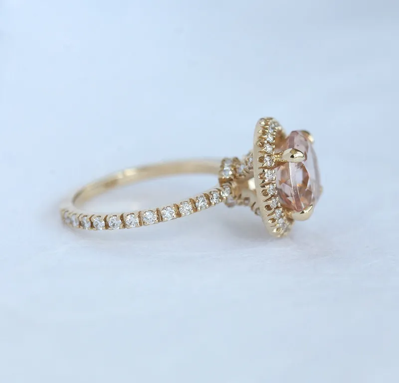 Yasmine Morganite Ring view 7