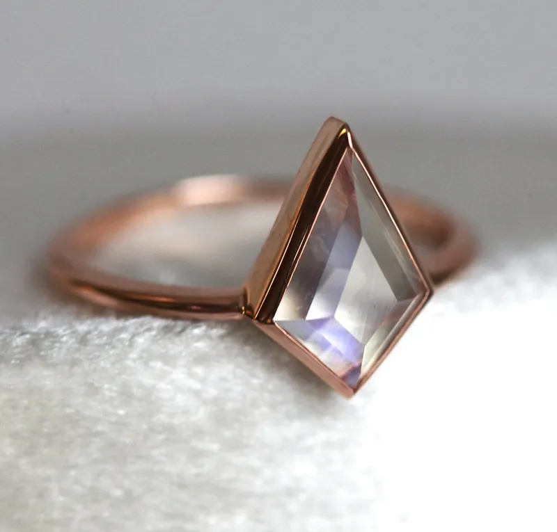 Zara Kite Moonstone Solitaire Ring view 10