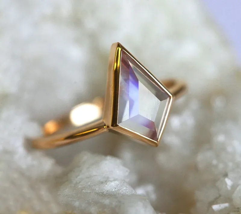 Zara Kite Moonstone Solitaire Ring view 11