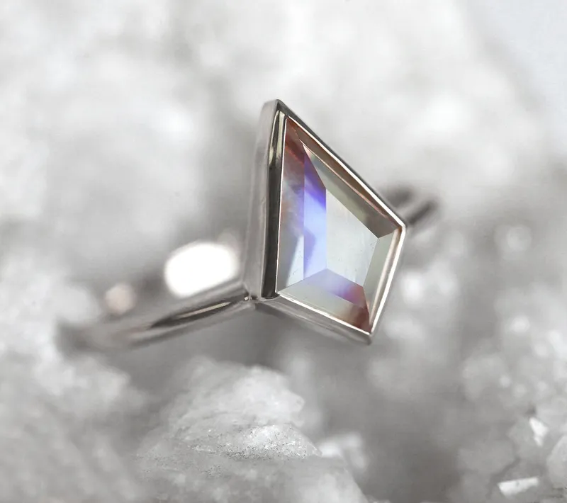 Zara Kite Moonstone Solitaire Ring view 12