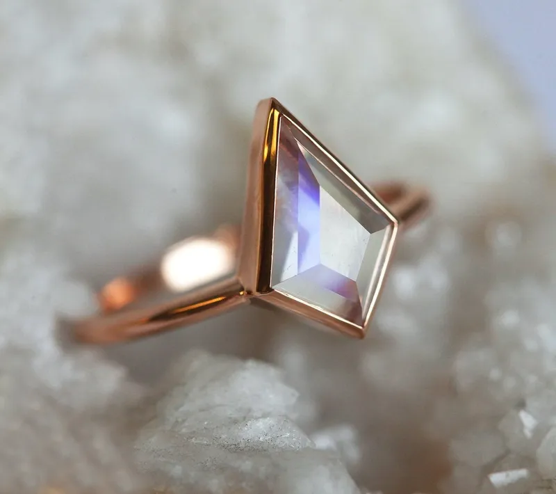 Zara Kite Moonstone Solitaire Ring view 2