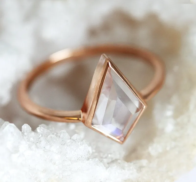 Zara Kite Moonstone Solitaire Ring view 4