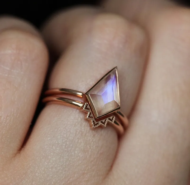 Zara Kite Moonstone Solitaire Ring view 5