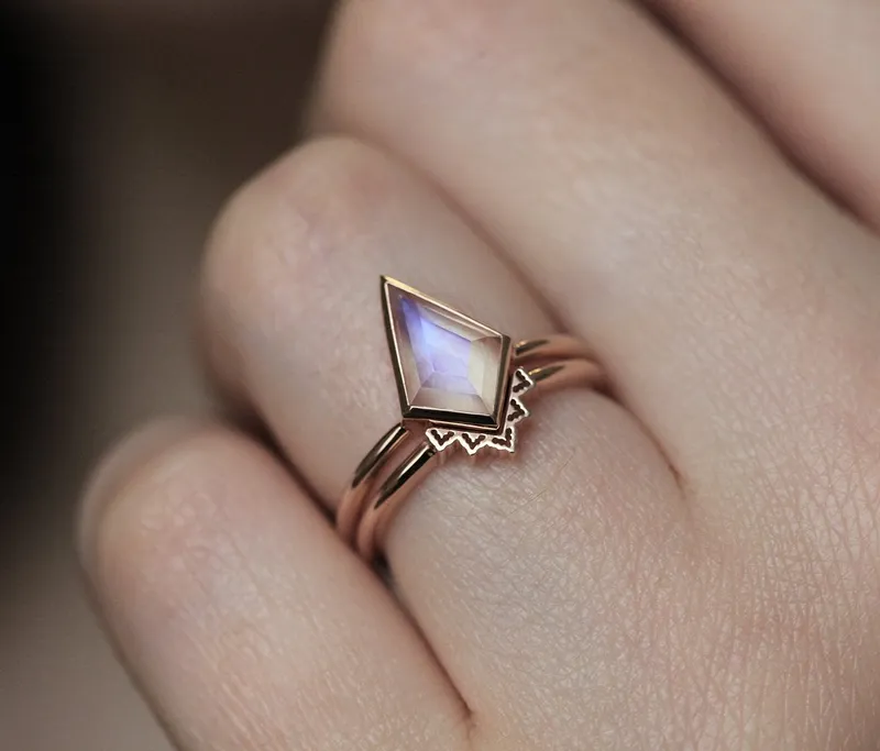 Zara Kite Moonstone Solitaire Ring view 6