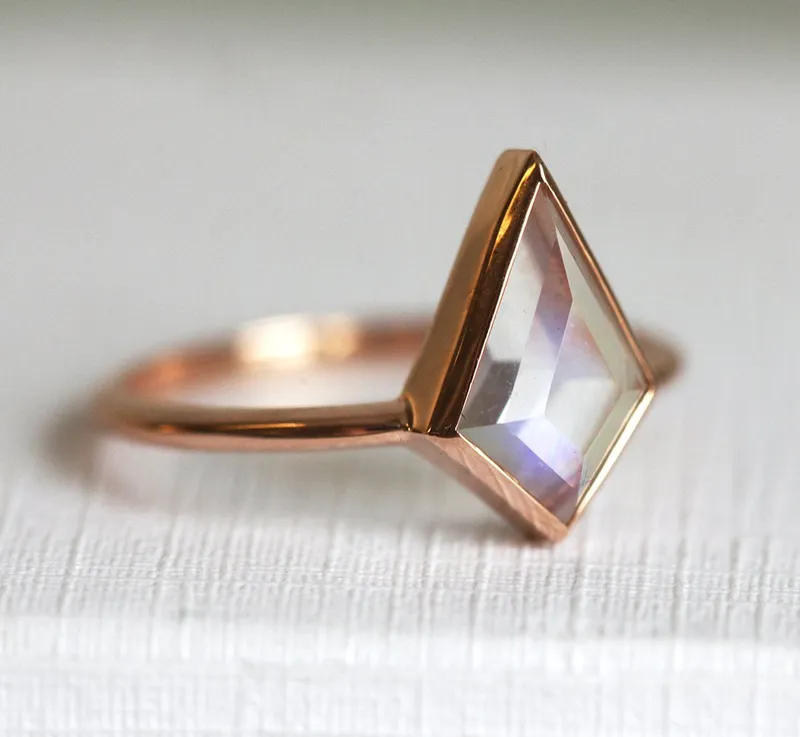 Zara Kite Moonstone Solitaire Ring view 8