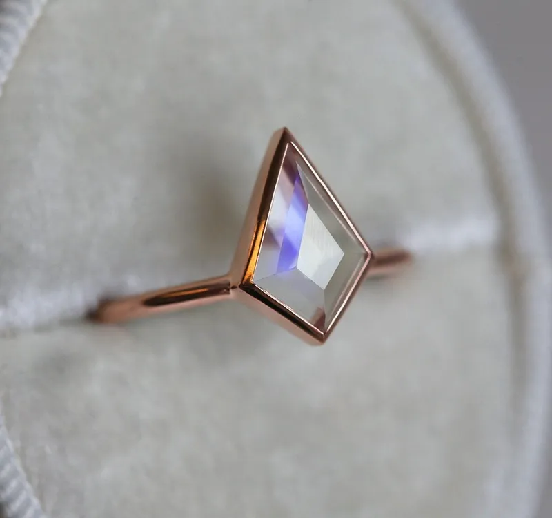 Zara Kite Moonstone Solitaire Ring view 9