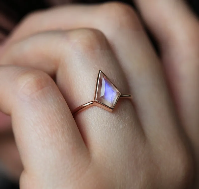 Zara Kite Moonstone Solitaire Ring engagement ring