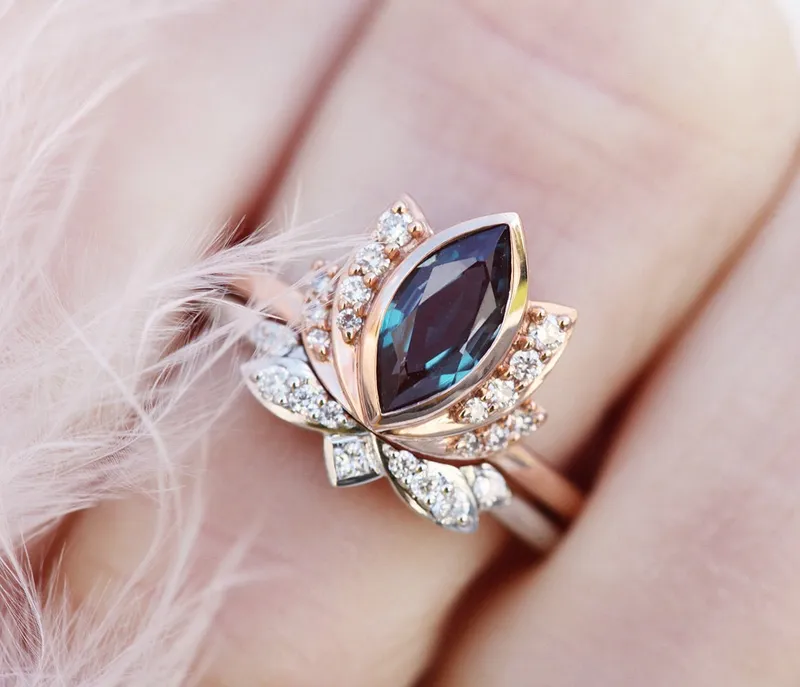 Zen Lotus Ring Set view 2