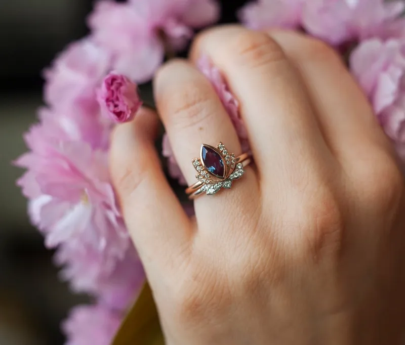 Zen Lotus Ring Set view 4