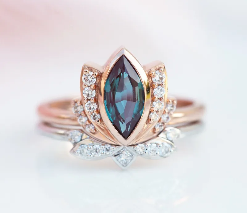 Zen Lotus Ring Set view 5