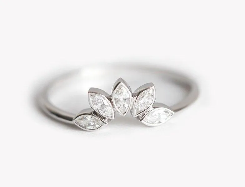 Zircon Ring, Blue Zircon Wedding Ring view 4