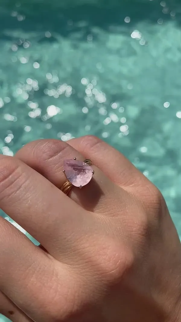Candy Pear Morganite Ring view 11
