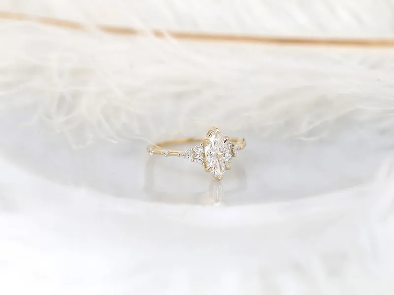 1.01ct Ready to Ship Astrid 14kt Gold Diamond Marquise Cluster Ring view 6