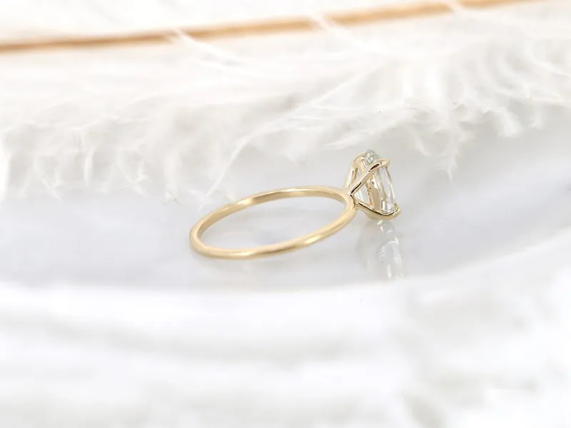 1.98ct Ready to Ship Layla 14kt Gold Butter Champagne Sapphire Oval Solitaire Ring vy 7