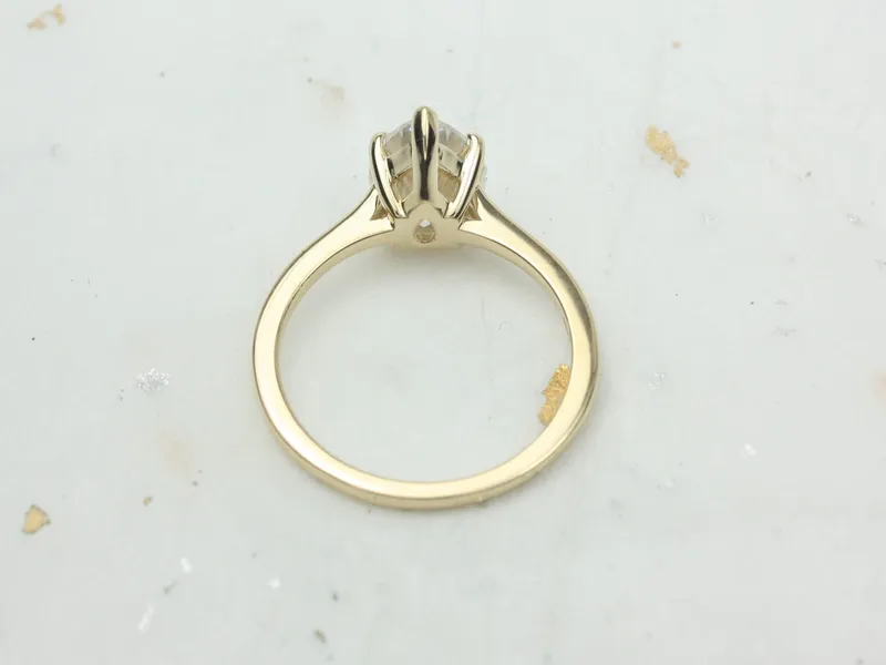 2ct Dallas 10x7mm 14kt Gold Forever One Moissanite Minimalist Dainty Pear Solitaire Engagement Ring,Anniversary Gift vy 4