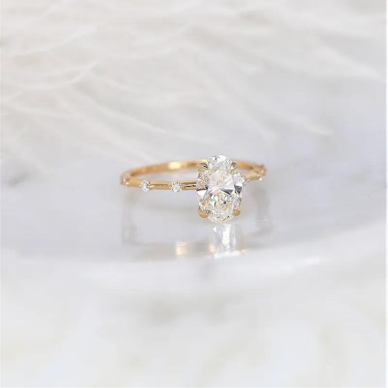 1.43ct Ready to Ship Alix 14kt Gold Diamond Dainty Minimalist Oval Solitaire Ring diamond oval cut engagement ring