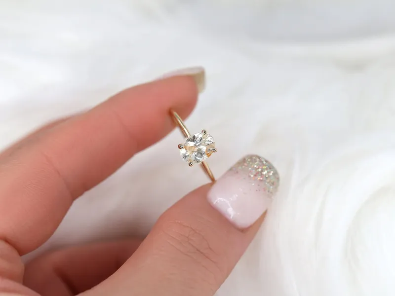 1.63ct Ready to Ship Layla 14kt Gold Cosmic Galaxy Sapphire Oval Solitaire Ring vy 8