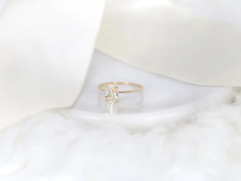 1.63ct Ready to Ship Layla 14kt Gold Cosmic Galaxy Sapphire Oval Solitaire Ring vy 5