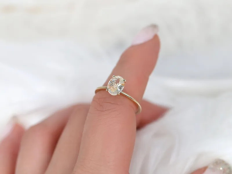 1.63ct Ready to Ship Layla 14kt Gold Cosmic Galaxy Sapphire Oval Solitaire Ring vy 7