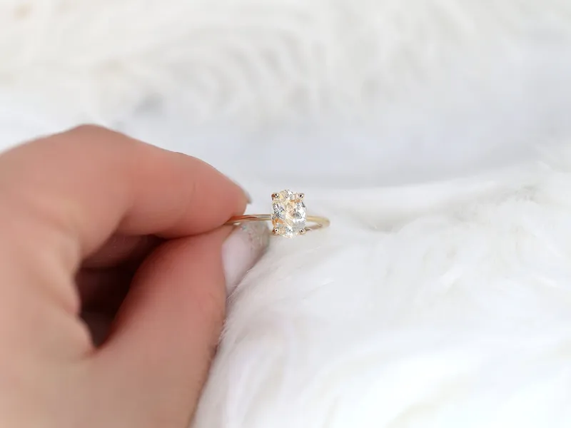 1.63ct Ready to Ship Layla 14kt Gold Cosmic Galaxy Sapphire Oval Solitaire Ring vy 6