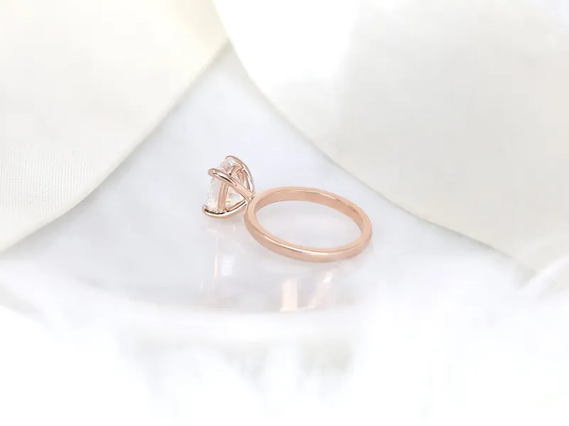 2.50ct Dakota 2MM 10x7mm 14kt Gold NEO Moissanite Oval Solitaire Ring view 7