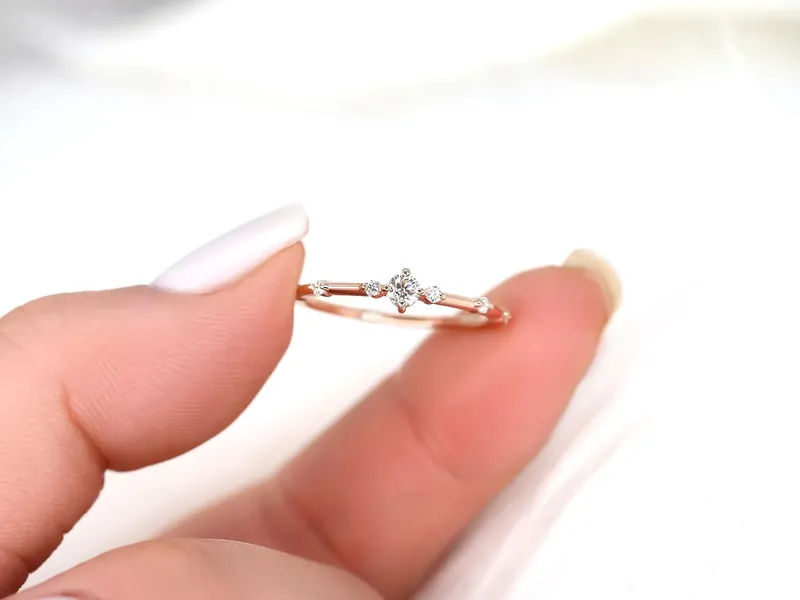 0.20ct Cosmo 14kt Gold Diamond Cluster Ring vy 5