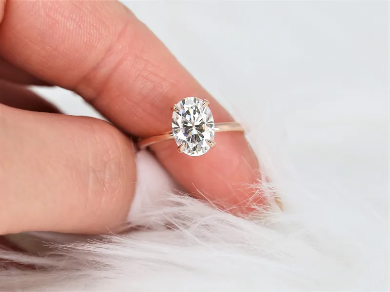 2.50ct Dakota 10x7mm 14kt Gold Moissanite 4 Prong Oval Engagement Ring oval cut engagement ring