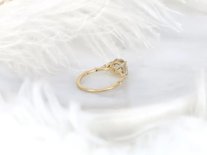 1.48ct Ready to Ship Anastasia 14kt Gold Champagne Sapphire Diamond Cluster Ring view 8