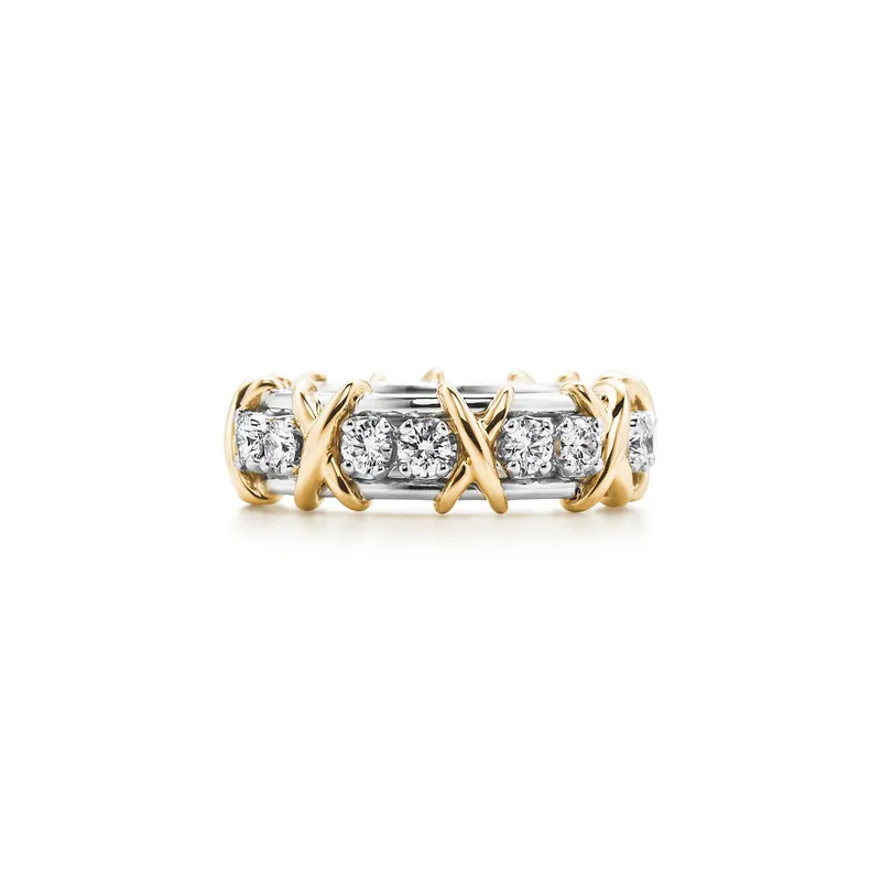 Jean Schlumberger by Tiffany Sixteen Stone Ring round cut engagement ring in platinum