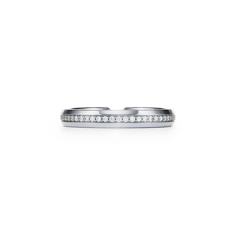 The Tiffany® Setting Diamond Nesting Narrow Band Ring vy 4
