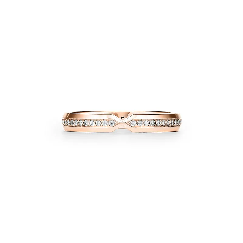 The Tiffany® Setting Diamond Nesting Narrow Band Ring diamond round cut engagement ring