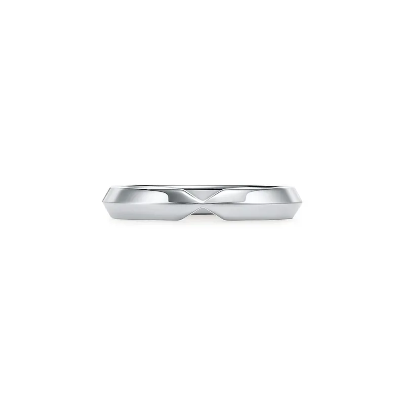 The Tiffany® Setting Nesting Narrow Band Ring engagement ring in platinum