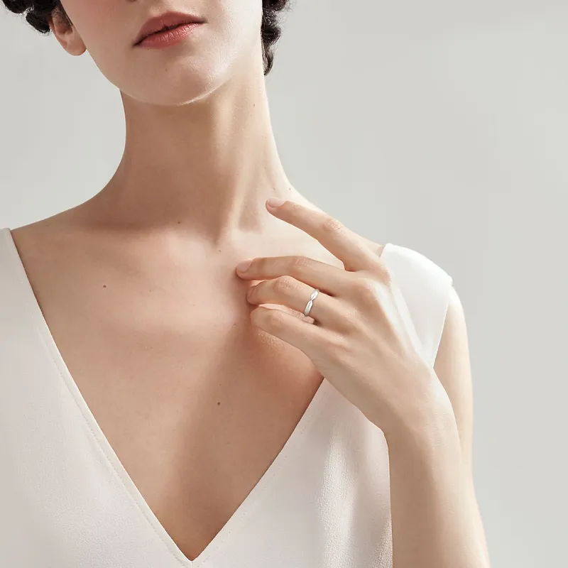 The Tiffany® Setting Nesting Narrow Band Ring view 2