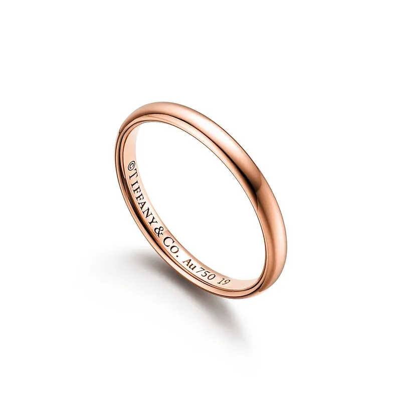 Tiffany Forever Wedding Band Ring in Rose Gold, 2.5 mm Wide view 4