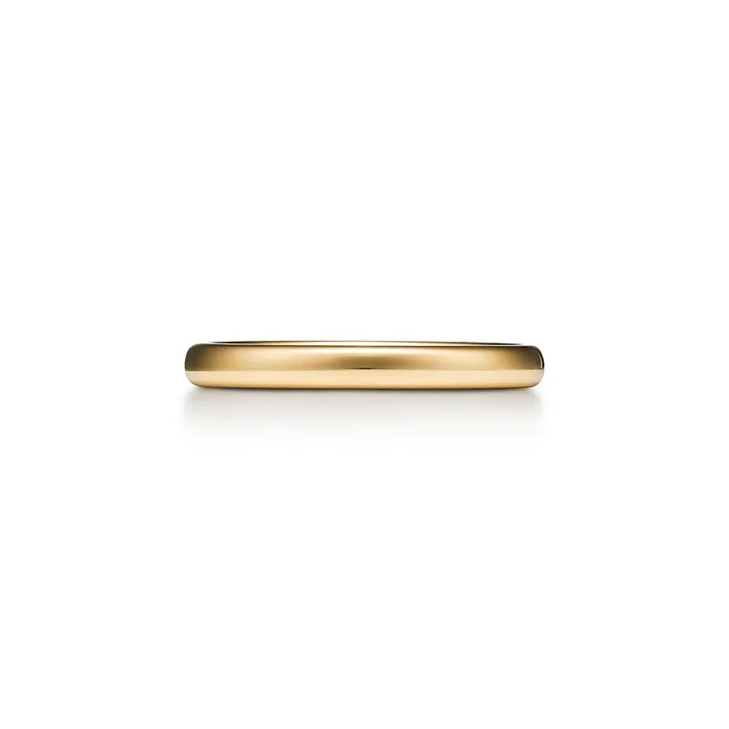 Tiffany Forever Wedding Band Ring in Yellow Gold, 2.5 mm Wide engagement ring