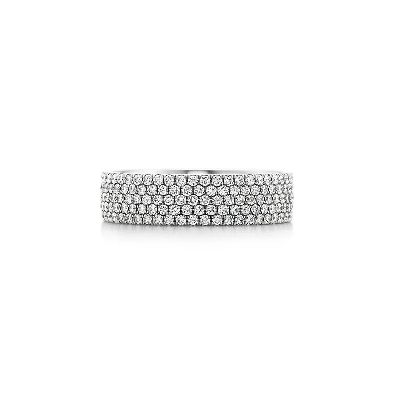 Tiffany Metro Five-row Ring round cut engagement ring