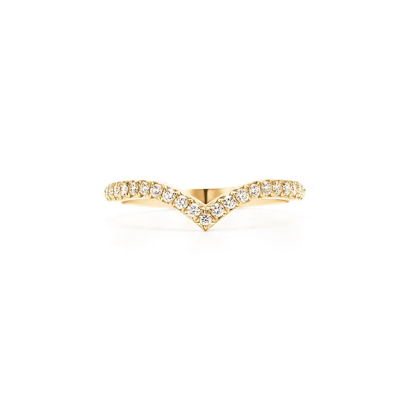 Tiffany Soleste V Ring round cut engagement ring