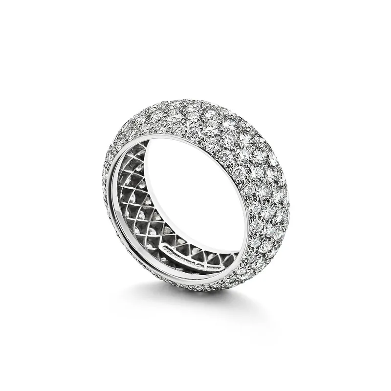 Tiffany Soleste® Band Ring in Platinum with Diamonds view 4