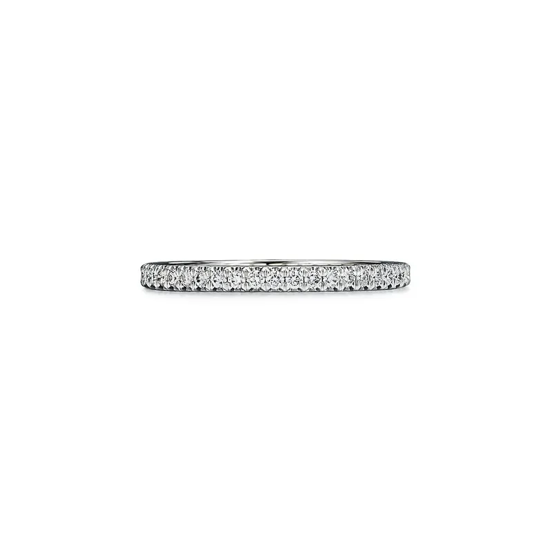 Tiffany Soleste® Full Eternity Ring in Platinum with Diamonds round cut engagement ring in platinum