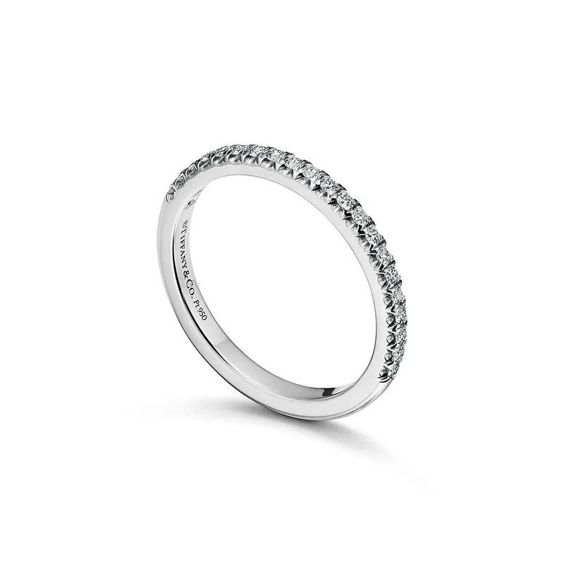 Tiffany Soleste® Half Eternity Ring in Platinum with Diamonds vy 5
