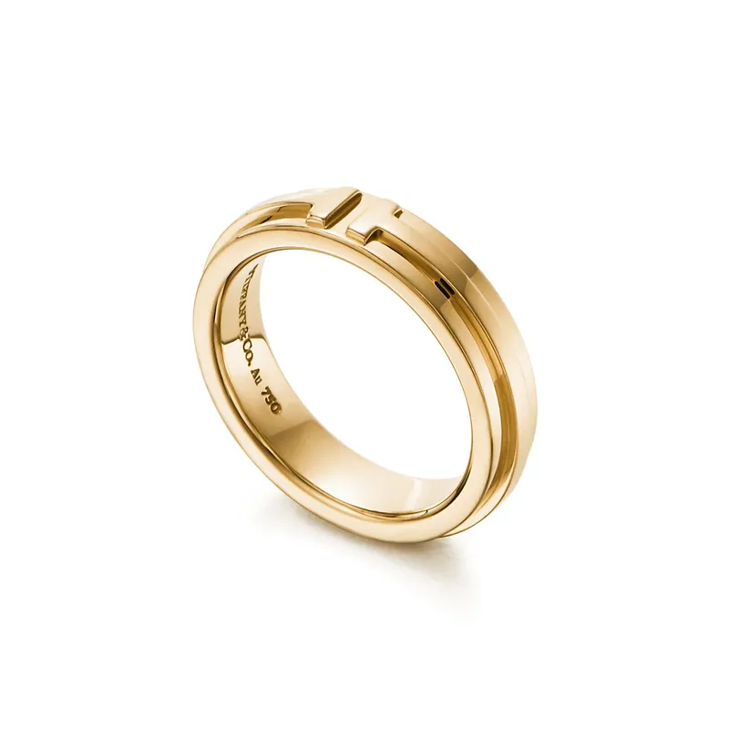 Tiffany T Narrow Ring in 18k Gold view 5