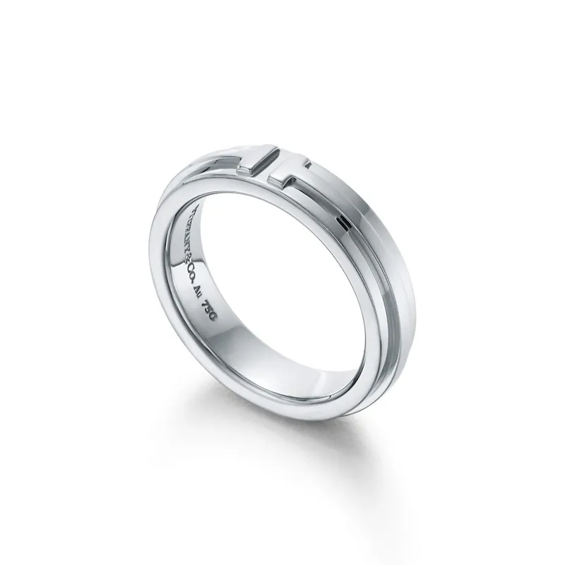 Tiffany T Narrow Ring in 18k White Gold view 6