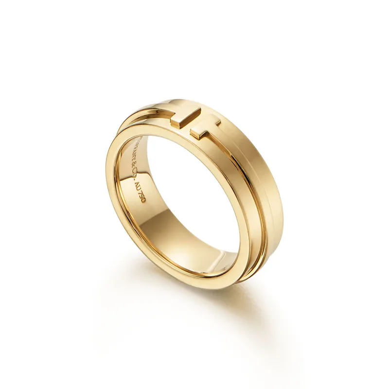 Tiffany T Wide Ring in 18k Gold view 5