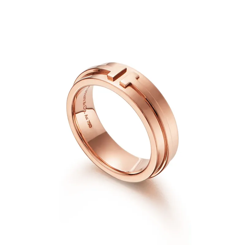 Tiffany T Wide Ring in 18k Rose Gold view 6