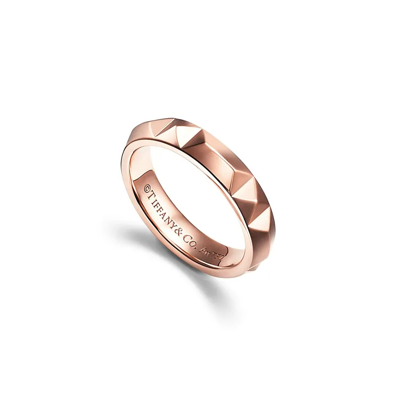 Tiffany True® Band Ring in Rose Gold, 4 mm Wide view 4
