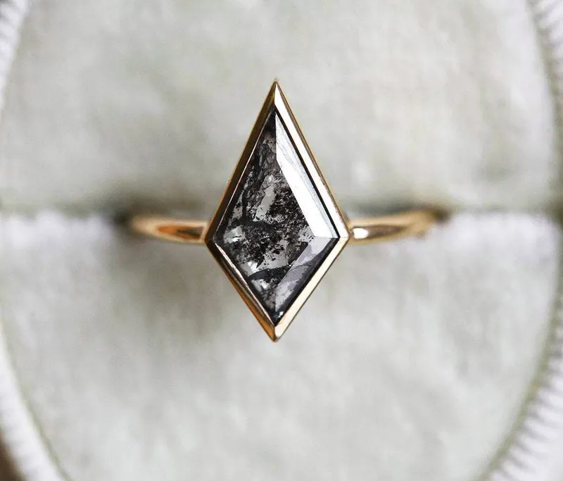 zara Salt & Pepper Diamond Ring view 10