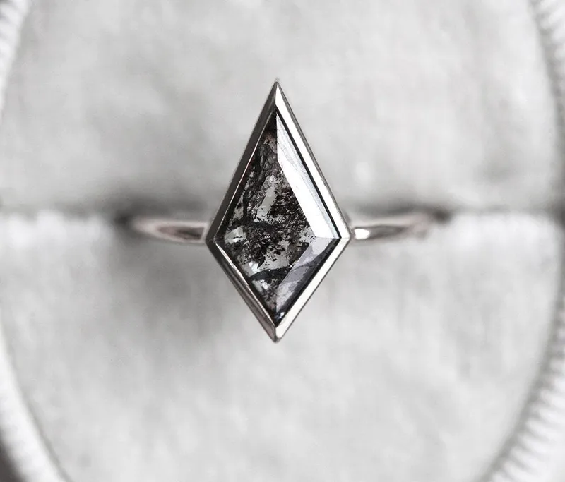 zara Salt & Pepper Diamond Ring view 11