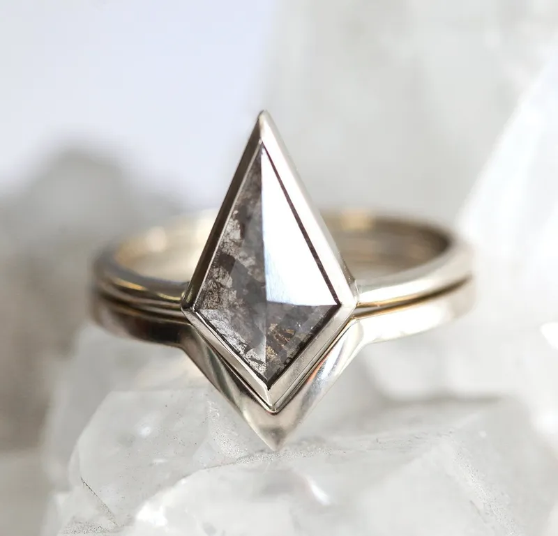 zara Salt & Pepper Diamond Ring view 4