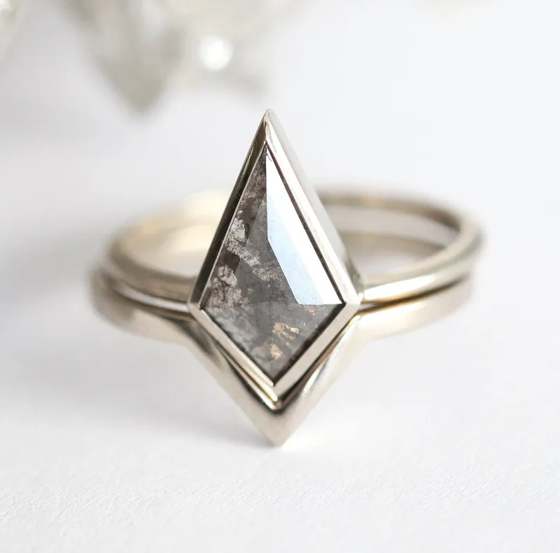 zara Salt & Pepper Diamond Ring view 6
